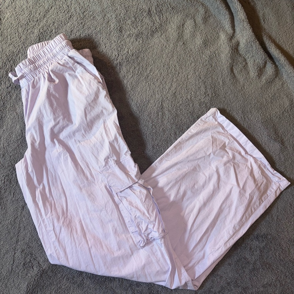 AKIRA Purple Cargo Parachute Pants
